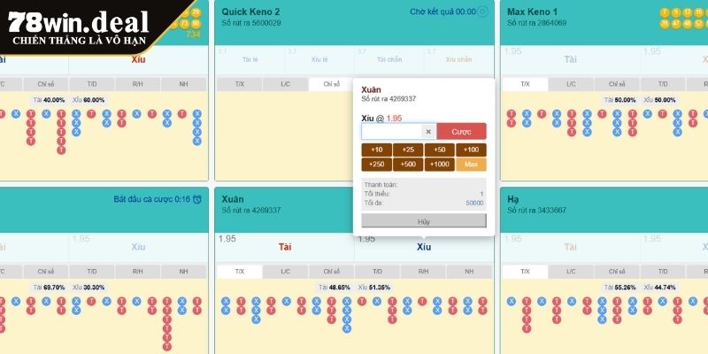 Xổ Số Keno Cách Chơi Và Kinh Nghiệm Để Trúng Thưởng Tại 78Win 3 Cược Keno lớn – nhỏ